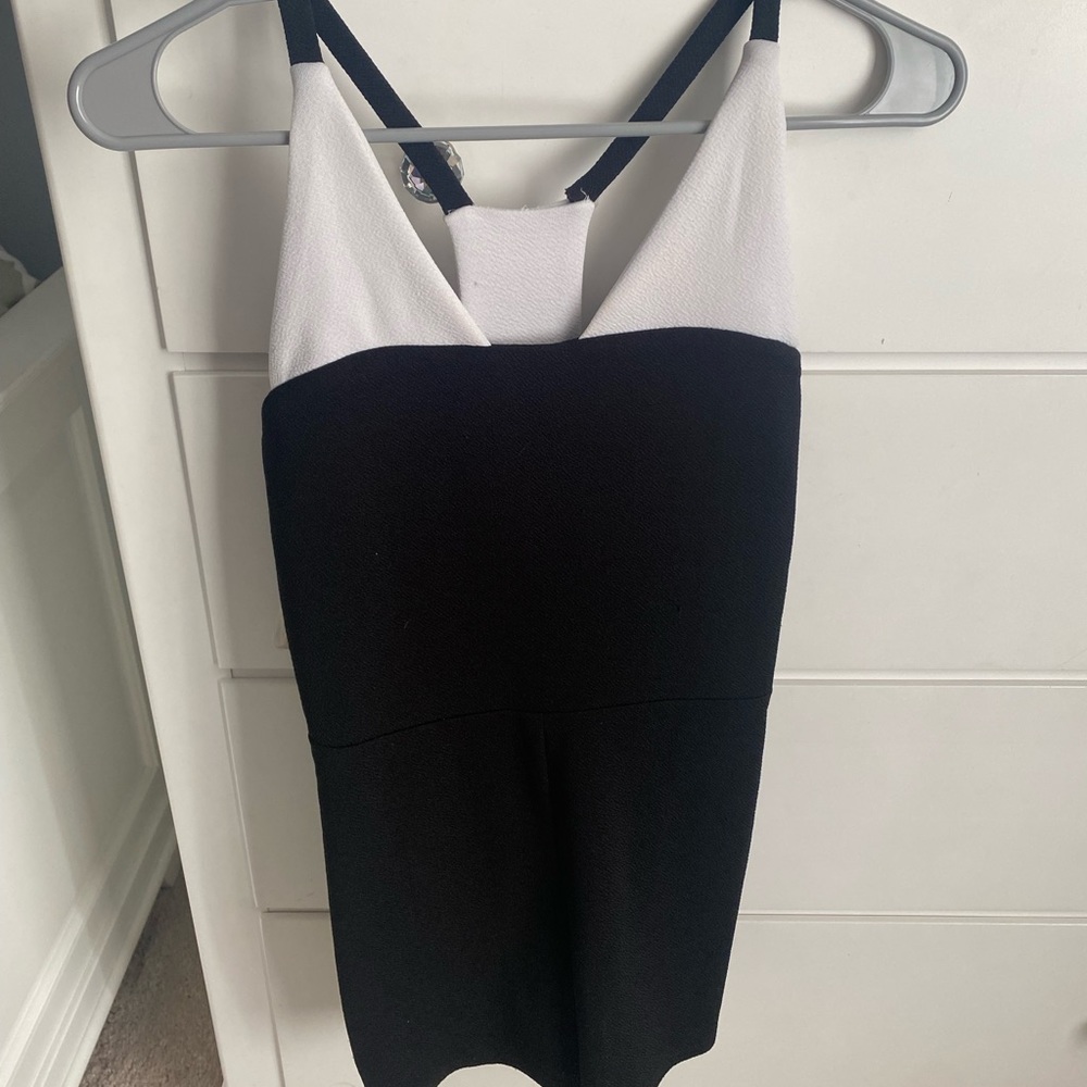 Black and white romper